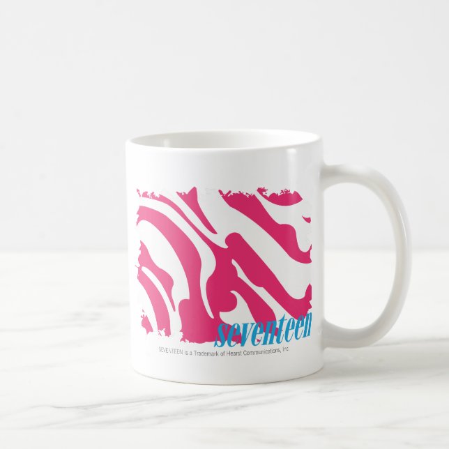 Caneca De Café Magenta 3 da zebra (Direita)