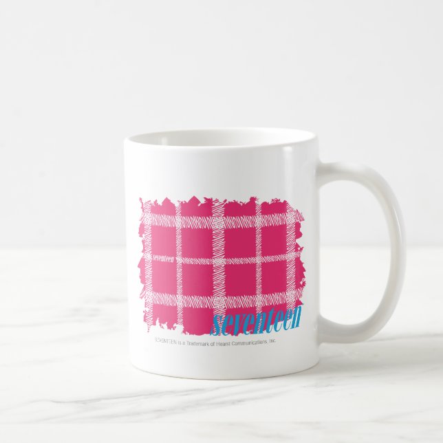Caneca De Café Magenta 4 da xadrez (Direita)