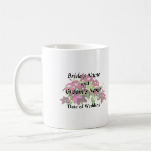 Caneca De Café Magenta Clematis Com Vinha