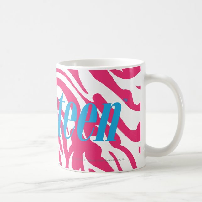 Caneca De Café Magenta da zebra (Direita)