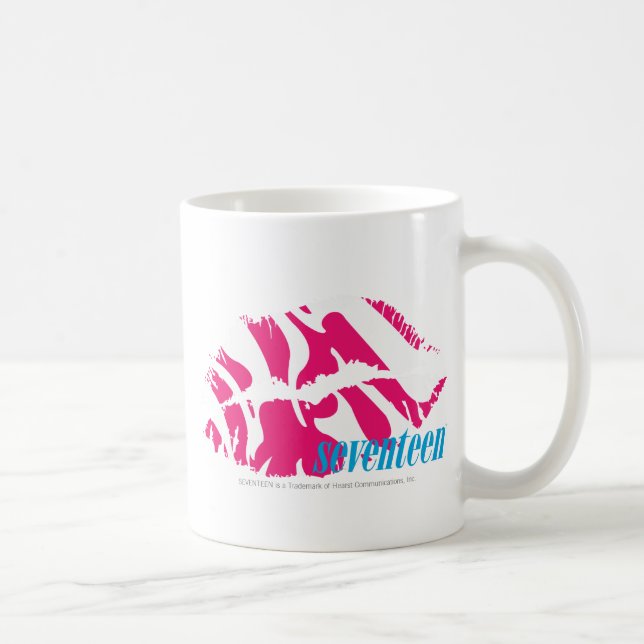 Caneca De Café Magenta da zebra (Direita)
