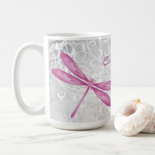 Caneca De Café Magenta Dragonfly - Mug de Café Personalizado