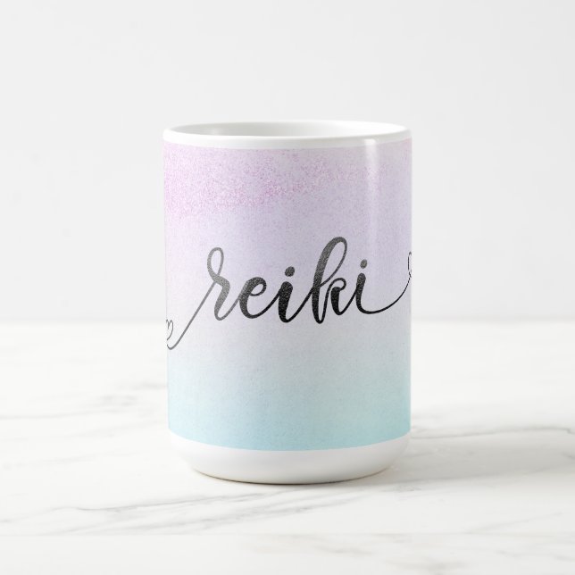 Caneca De Café *~* Magenta Turquoise Mint Black Glitter REIKI (Centro)