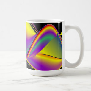 Caneca De Café Magia das cores, Abstrato 3D Rainbowart