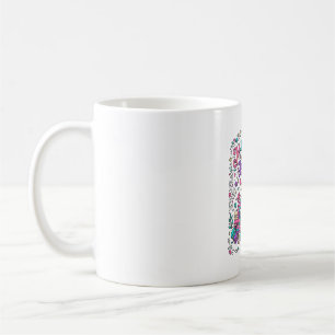 Caneca De Café Magia de Macaron de Unicórnio Colorido Mercado Art