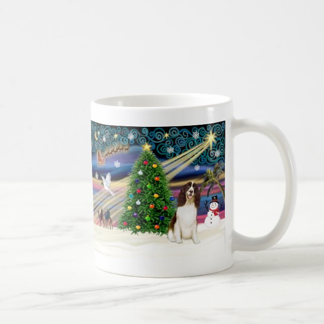 Caneca De Café Magia de Natal-Cocker Inglês (Direita)