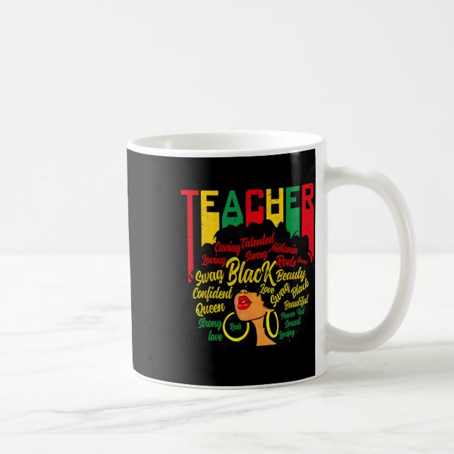 Caneca De Café Magia de Professora Negra Educação História Negra  (Direita)