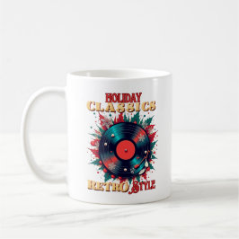 Caneca De Café Magia de Vinilo Feriado Retro
