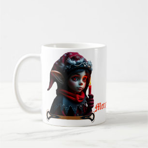 Caneca De Café Magia do elfo gótico debaixo da lua de cheio.