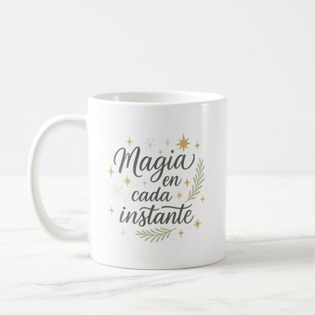 Caneca De Café ✨ Magia en Cada Instante – Diseño Navideño  (Esquerda)