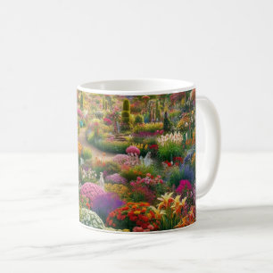 Caneca De Café Magia florescente - um paraíso de cores