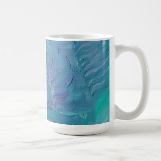 Caneca De Café Magia Subaquática Arte Abstrata Colorida Única