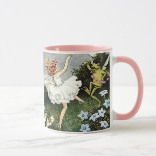 Caneca de café mágica de duas cores com fada dança