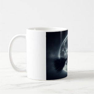 Caneca De Café Mágica de Halloween Feiticeira cavalgando vassoura