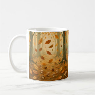 Caneca De Café Mágica do outono de Woodland