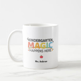 Caneca De Café Mágica Personalizada do Jardim de Infância Acontec