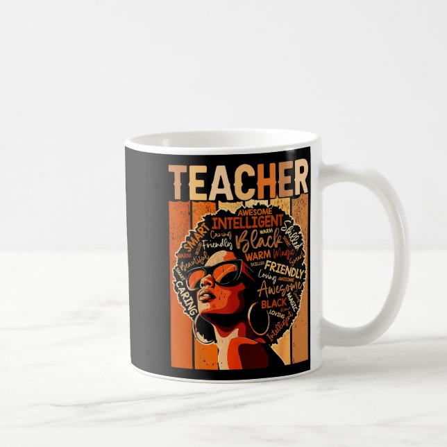 Caneca De Café Mágica Professora Negra Mês da História Afro-Ameri (Direita)