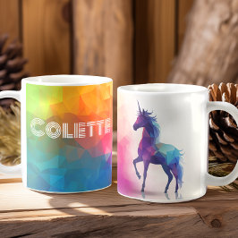 Caneca De Café Mágica Unicórn - Personalizada