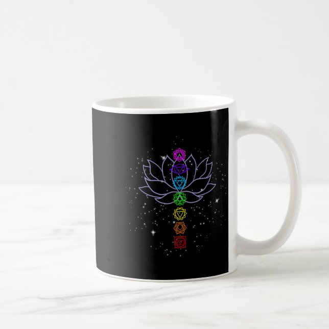 Caneca De Café Magical Mandala Lotus Lines Cool Mandala Design Lo (Direita)