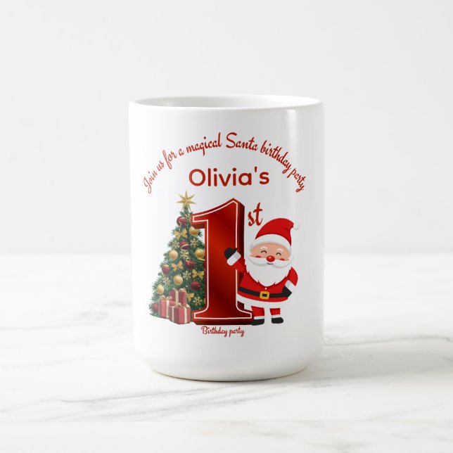 Caneca De Café Magical Santa Birthday Design for Kids (Centro)