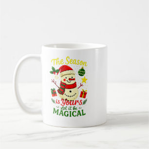 Caneca De Café Magical Snowman Natal Clássico Ambiente de Inverno