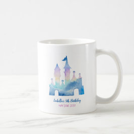 Caneca De Café Magical Unicorn Castle Rainbow 5 Birthday