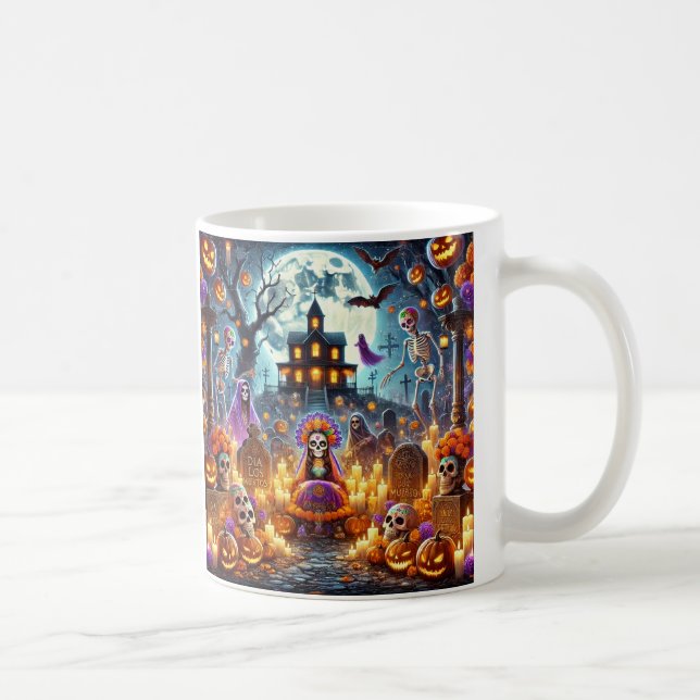 Caneca De Café Mágicas deixadas no Halloween para pais (Direita)