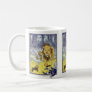 Caneca De Café Mágico Bruxo de Oz Dorothy e Leão Covarde