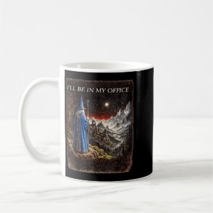 Caneca De Café Mágico Estarei No Escritório Engraçado Mágico Soda