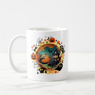 Caneca De Café Mágico portátil de Halloween 3D Coffee Mug