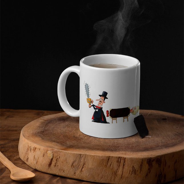 Caneca De Café Mágico Serrando Mulher ao Meio (Criador carregado)
