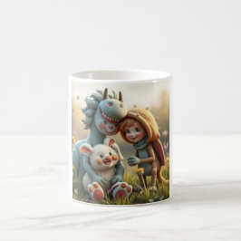 Caneca De Café „Magische Freunde im Blütenland“