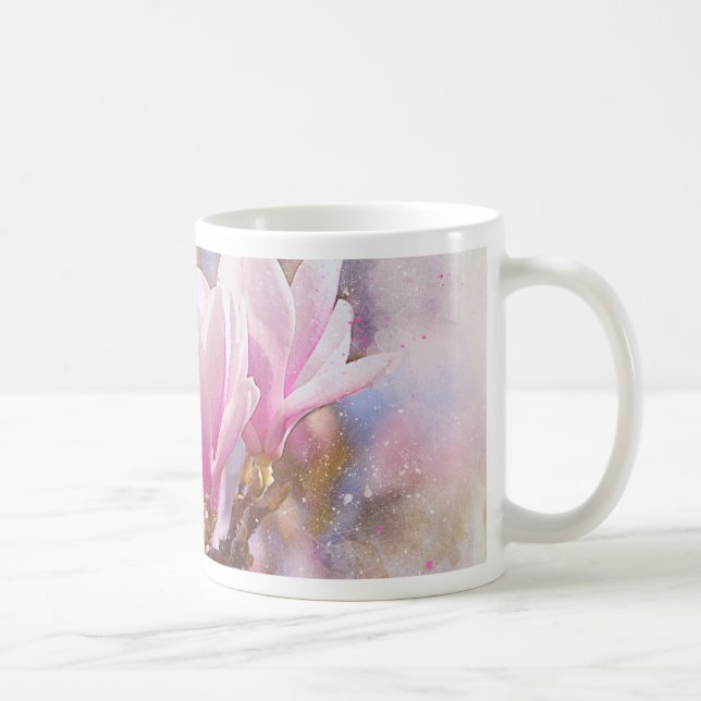 Caneca De Café Magnésia rosada a púrpura florida - Flor Primavera (Direita)