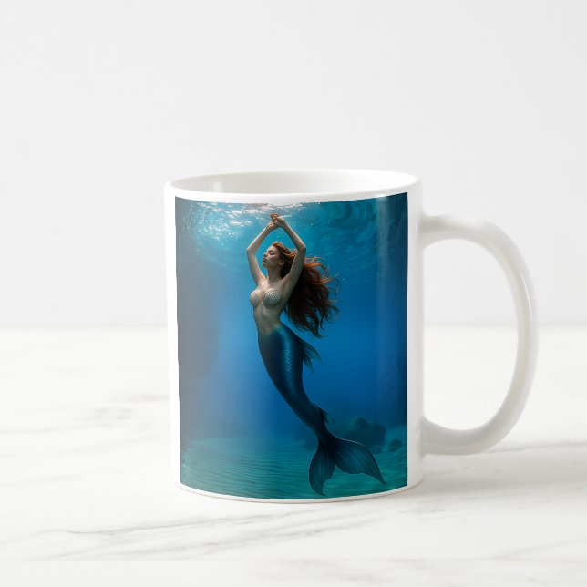 Caneca De Café Magnifique sirène en plongée (Direita)