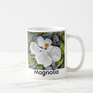 Caneca De Café magnolia_flower_painting, magnólia