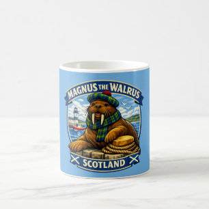 Caneca De Café Magnus a morsa escocesa amorosa litoral Escócia