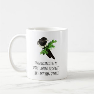 Caneca De Café Magpie Divertido Cita Meu Animal Espirituoso