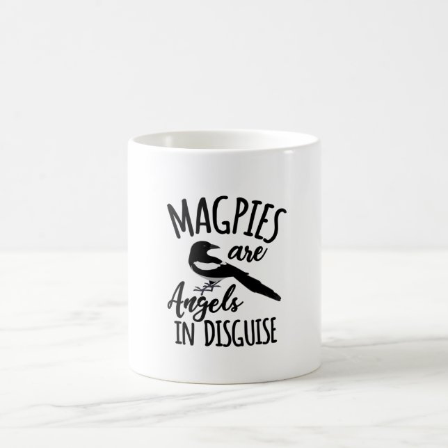 Caneca De Café Magpies são anjos disfarçados (Centro)