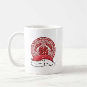 Caneca De Café Maguro Tuna Sushi Cat