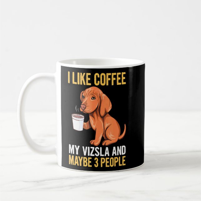 Caneca De Café Magyar Vizsla Design Para Um Vizsla 1 (Esquerda)