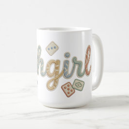 Caneca De Café Mahgirl Embroidery Style Mahjong
