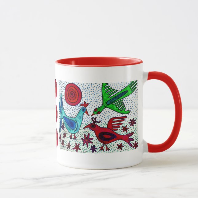 Caneca de café maia dos pássaros (Direita)