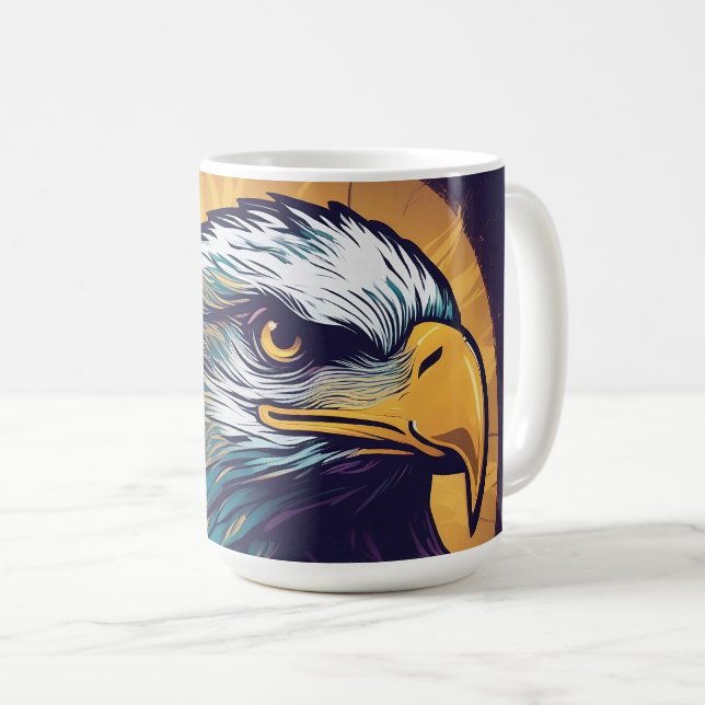 Caneca De Café Maiestoso Bald Eagle (Frente Esquerda)