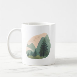Caneca De Café Maiestoso Picos - Cena de Montanha Irritante