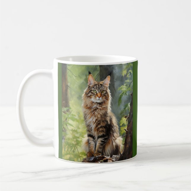 Caneca De Café Maine Coon cat (Esquerda)