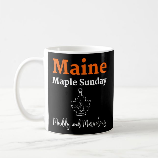 Caneca De Café Maine Maple Sunday Muddy Sugar House Maple Leaf Sy (Esquerda)