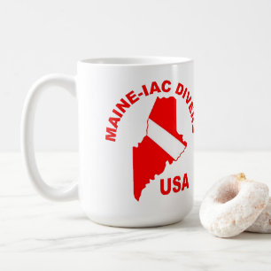 Caneca De Café Maineiac Divers Classic Logo 15oz Mug