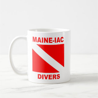 Caneca De Café Maineivers Dive Flag Logotipo Mug
