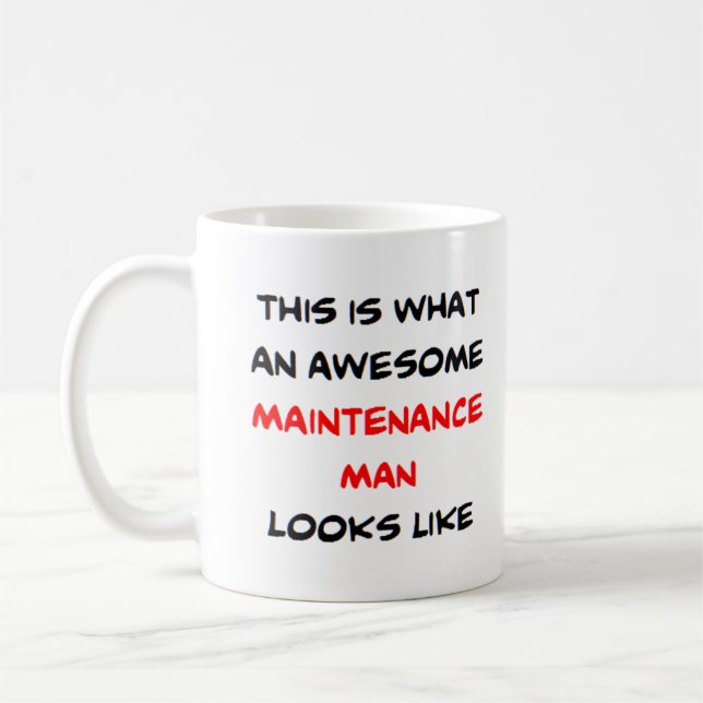 Caneca De Café maintenance man, awesome (Esquerda)