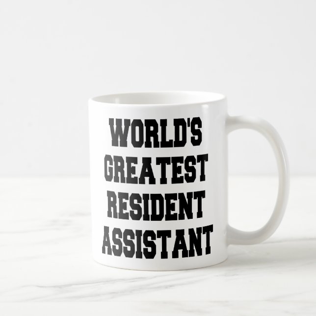 Caneca De Café Maior Assistente Residente do Mundo (Direita)